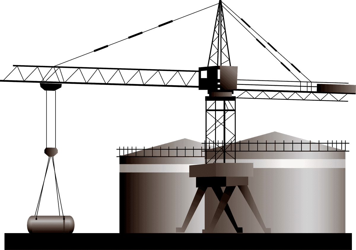 oil industry design elements emphasizing storage tanks and infrastructure for modern energy solutions