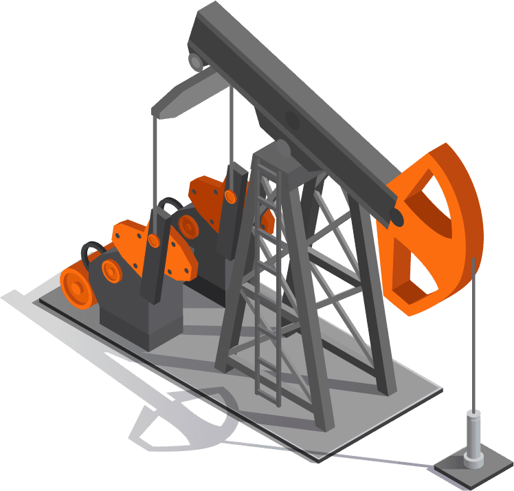 oil rig icons extraction refinery plant products