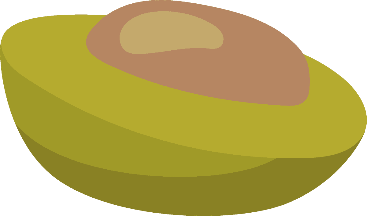olive and olive product illustration featuring a modern and colorful avocado representation