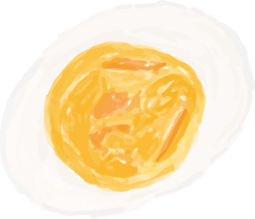 omelet hand drawn food ingredients watercolor style