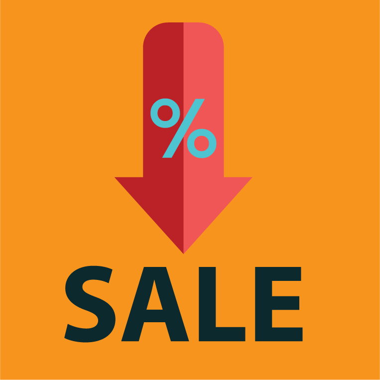 online shopping icons collection with sale indicators and discounts for easy navigation