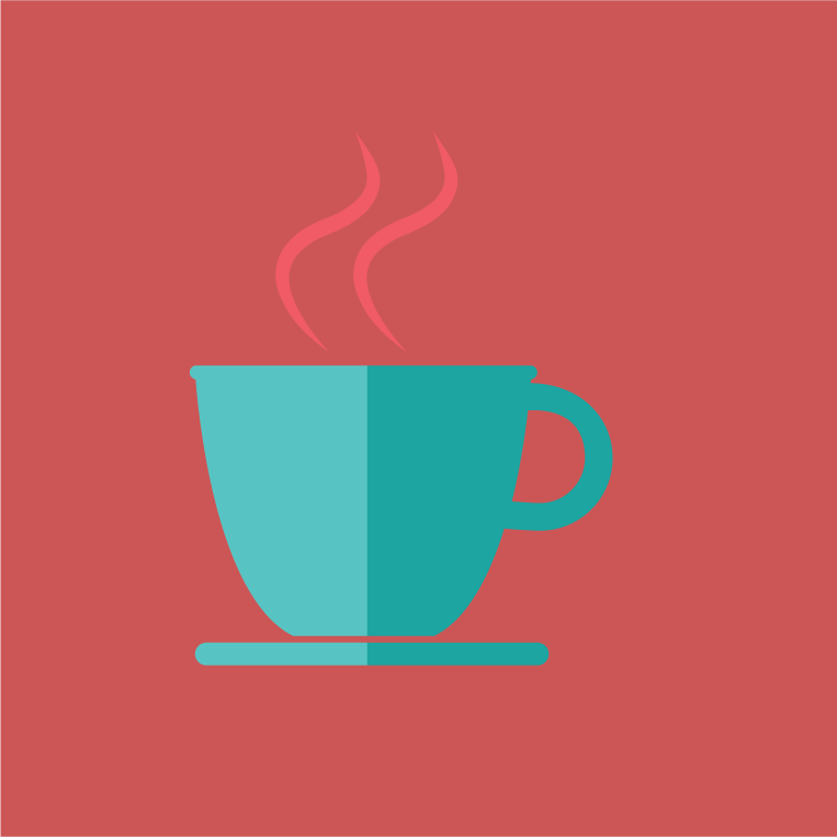 online shopping icons collection featuring colorful coffee cup illustrations for café lovers