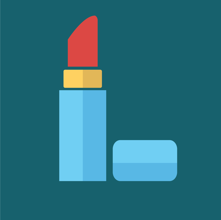 online shopping icons collection featuring colorful lipstick and cosmetic products for beauty enthusiasts