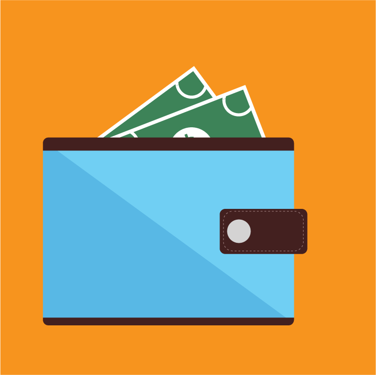 online shopping icons collection featuring stylish wallet and cash for modern e-commerce