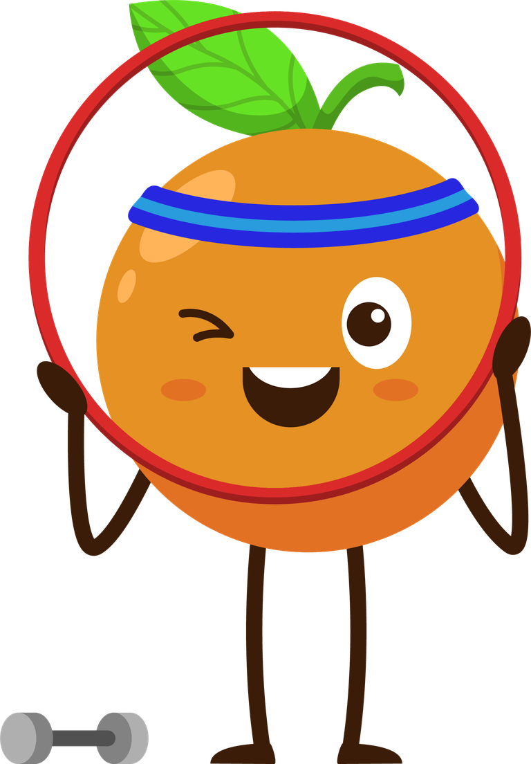 orange bundle fruit cartoon mascot vector