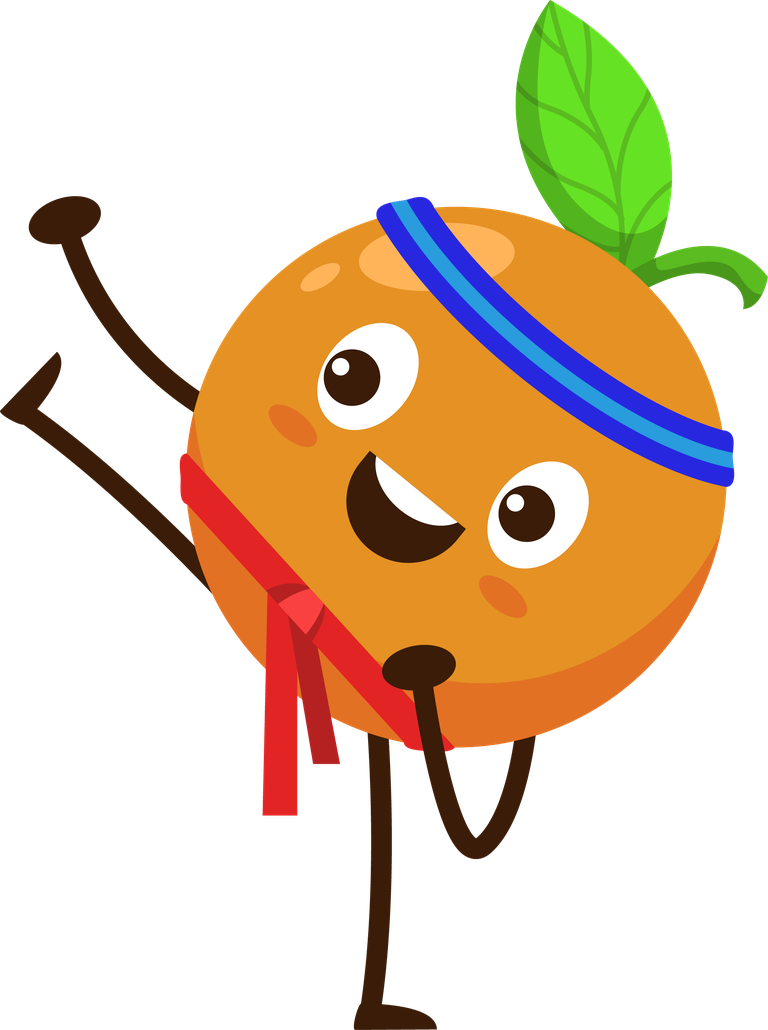 orange bundle fruit cartoon mascot vector