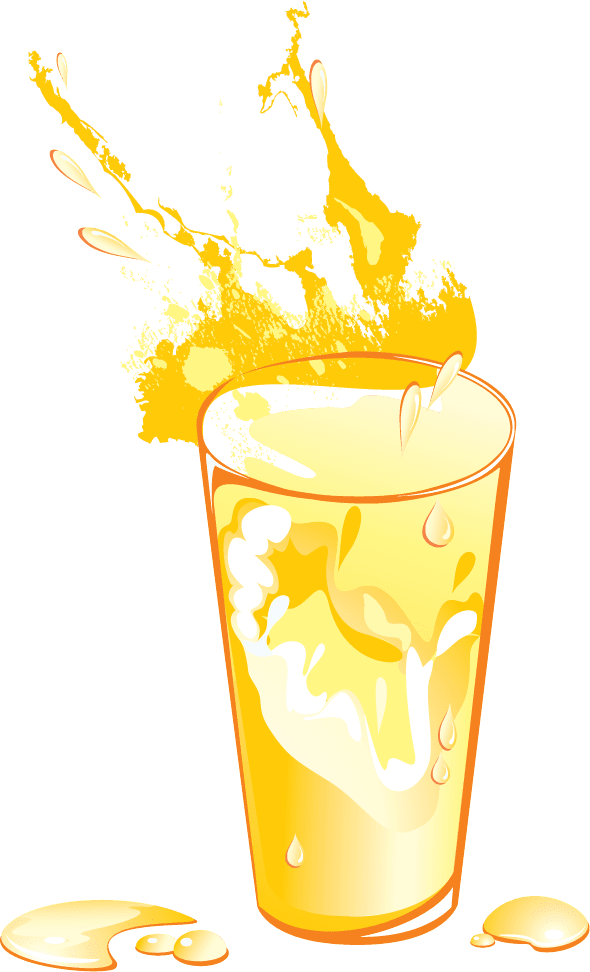 orange juice elements illustration