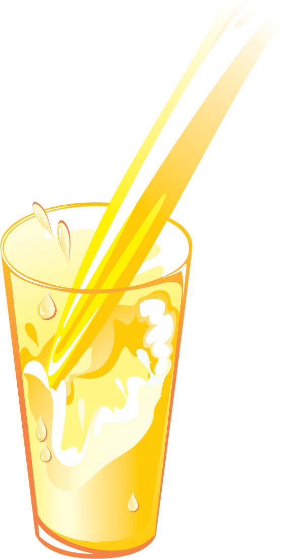 fresh orange juice elements illustration for healthy drinks and refreshing recipes