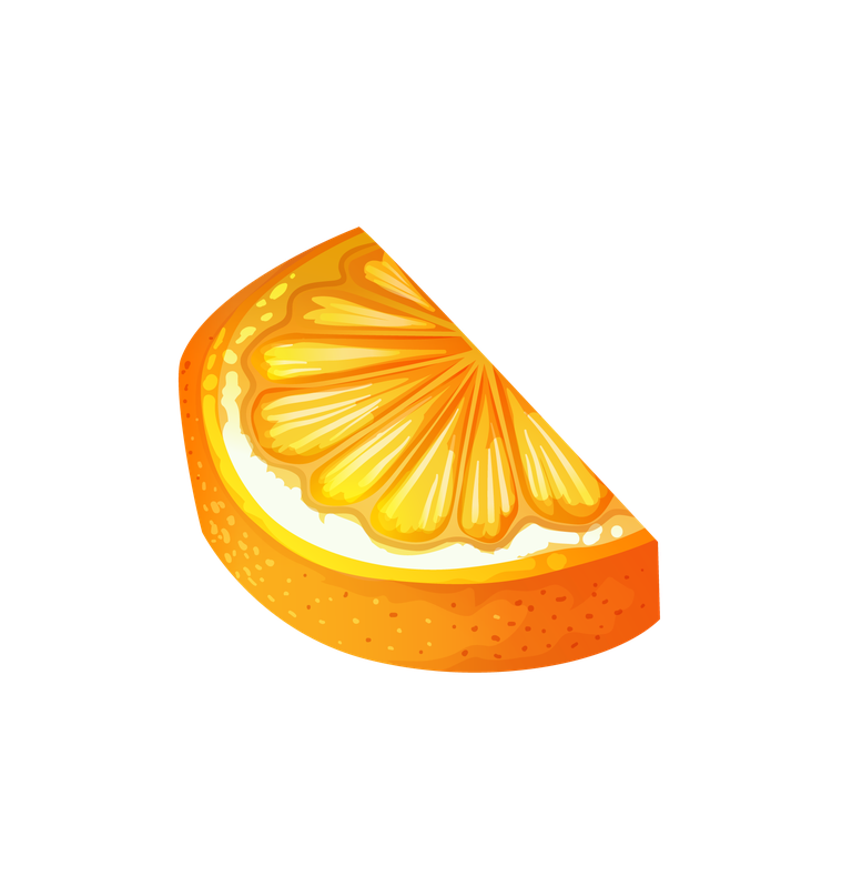 oranges and orange products illustration featuring a vibrant slice for culinary uses