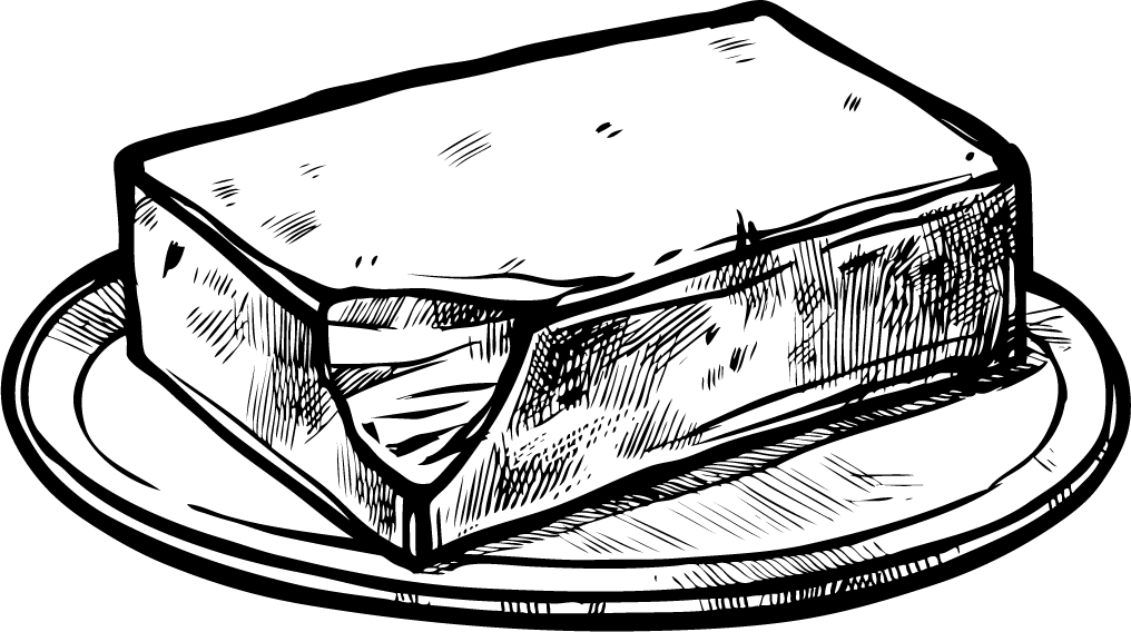 organic farm doodle sketch illustration of natural cheese on a plate