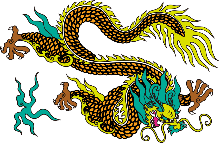 oriental dragon chinese classical dragon of the seven