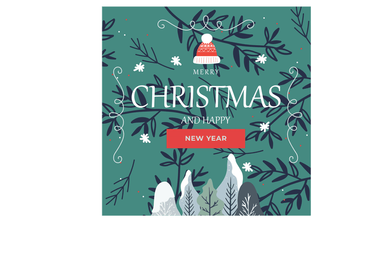 ornamental christmas instagram post template for festive celebrations and branding