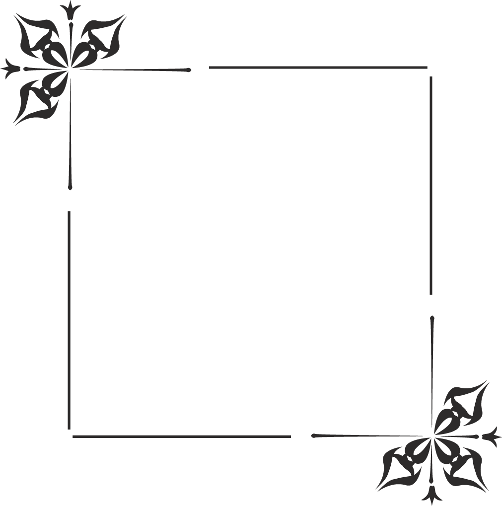 ornamental design corners set with floral motifs for enhancing aesthetic appeal in various projects