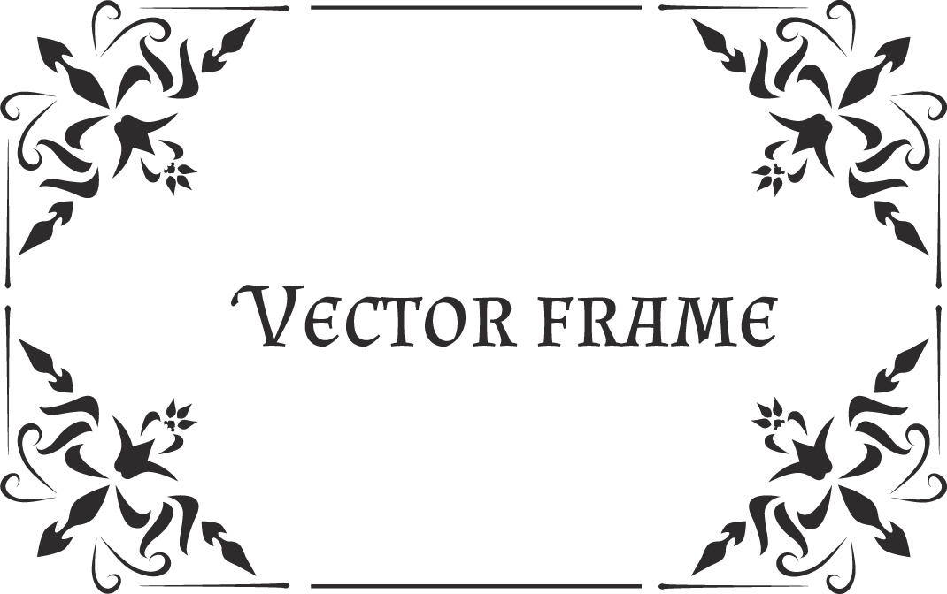 ornamental design corners set with intricate floral accents for elegant framing