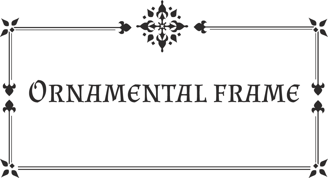 ornamental design corners set for elegant framing in invitations and decoration