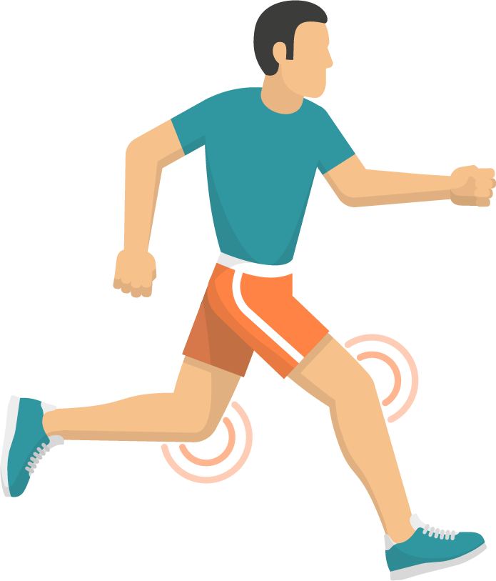 orthopedics color icons set for active lifestyle and injury prevention in sports