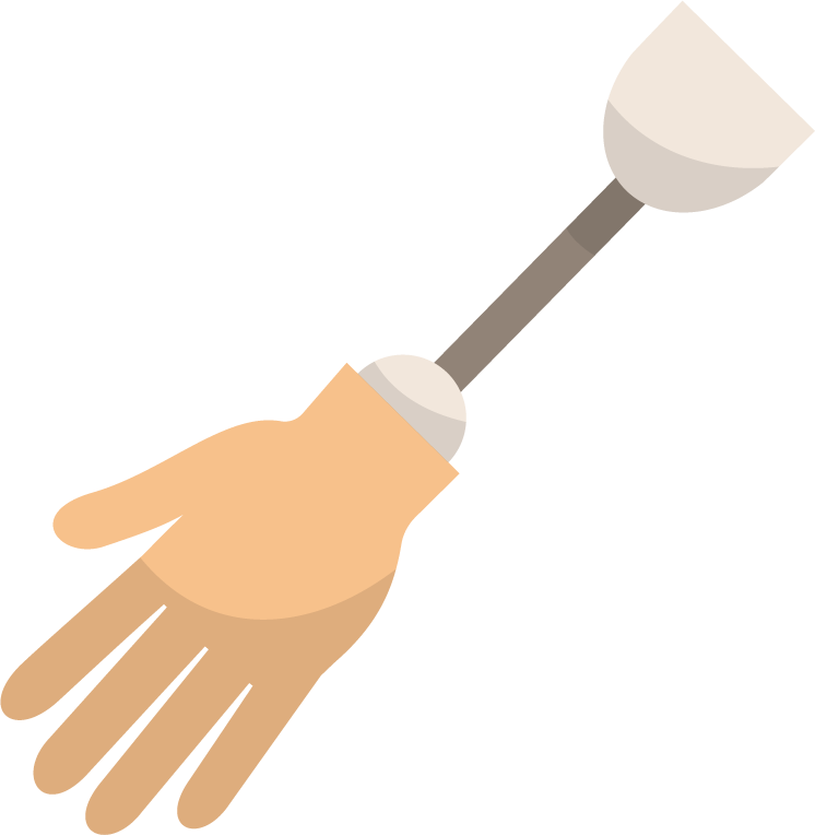 orthopedics color icons set featuring prosthetic hand illustrations for healthcare applications