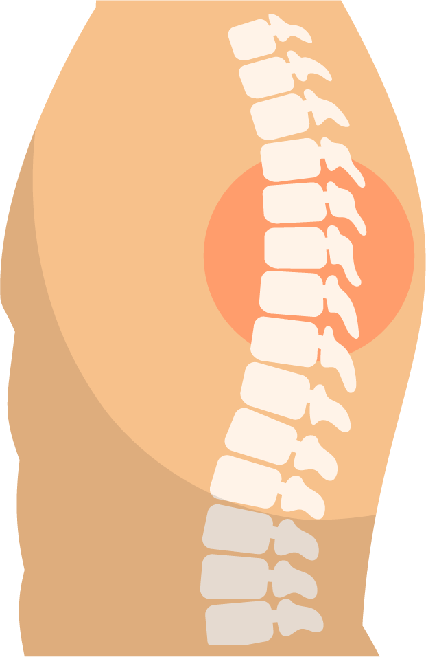 orthopedics color icons set showcasing spine health and injury prevention illustrations