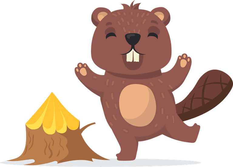 otter funny beaver set for playful kids illustrations and educational content