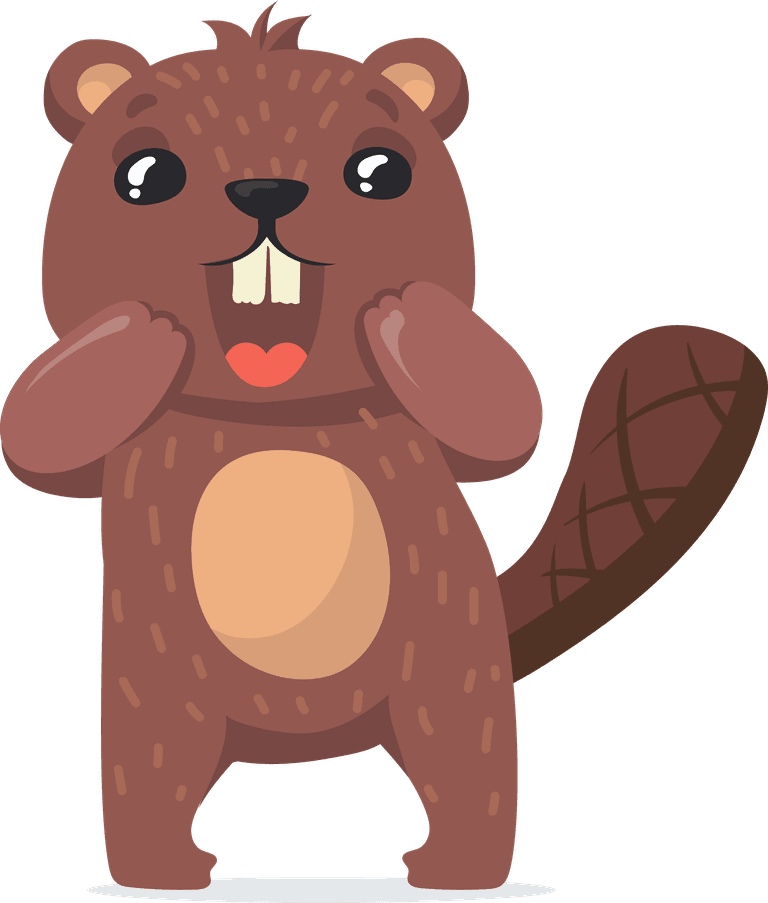 otter funny beaver set for lively animations and charming art projects