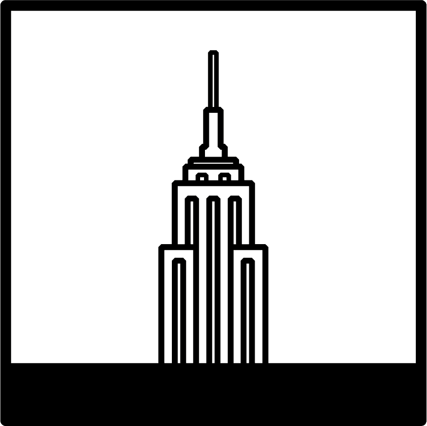 outline simplicity drawing of world s landmark front