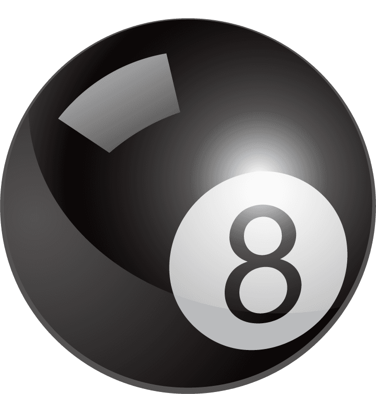 over ball sports sport balls featuring a classic black eight ball for games and decor