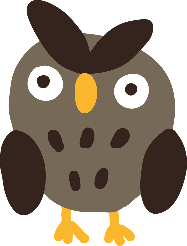 Simple and cute owl carton styled