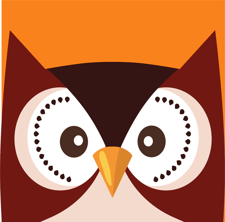 owl faces backgrounds colorful flat symmetric closeup 