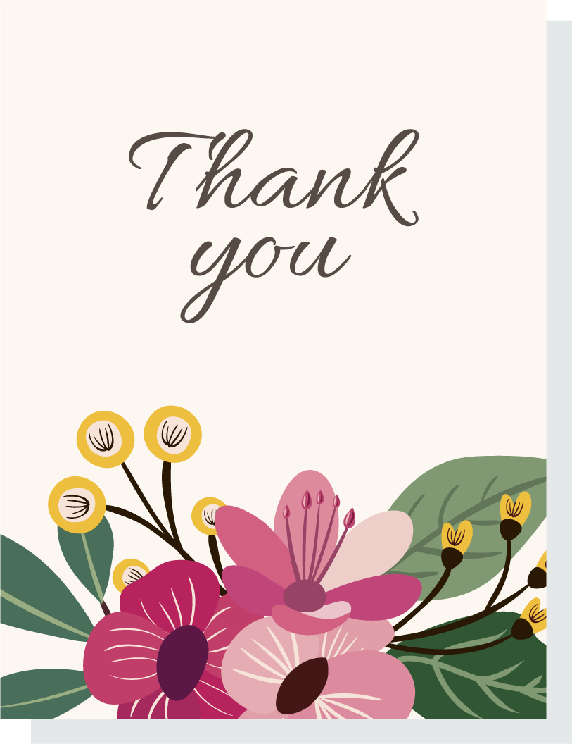 pack elegant vintage flowers card for heartfelt thank you messages on any occasion