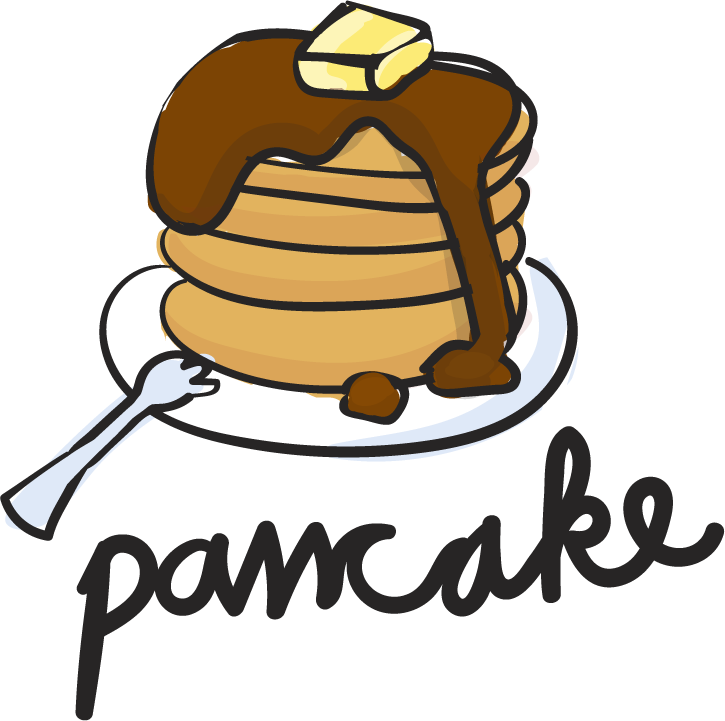 pancake drawing style food collection with syrup and butter for breakfast lovers