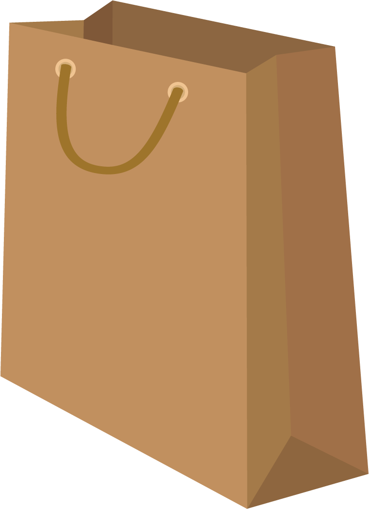 paper bags collection blank various types