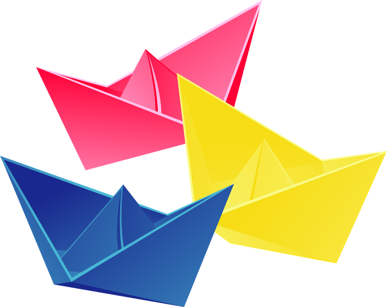 paper boat the second children toys vector