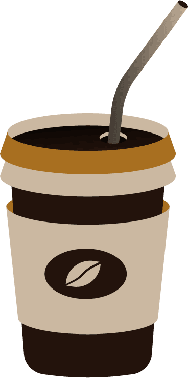 paper coffee cup coffee drink elements colored classical objects sketch