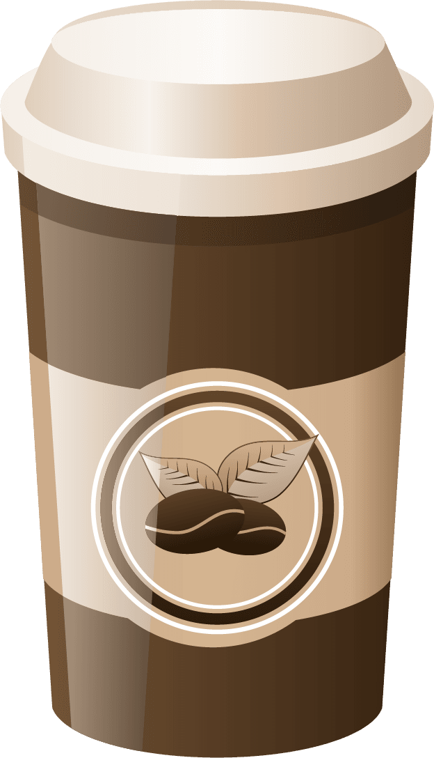 paper cup plastic cup icons shiny colored 