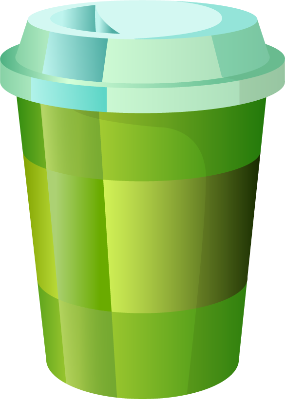 paper cup plastic cup icons shiny colored 