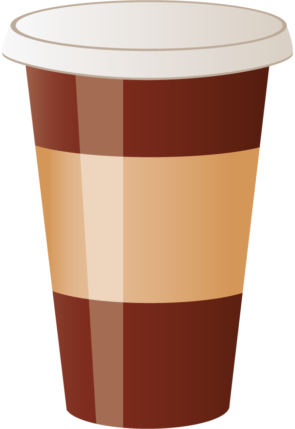 paper cup plastic cup icons shiny colored 