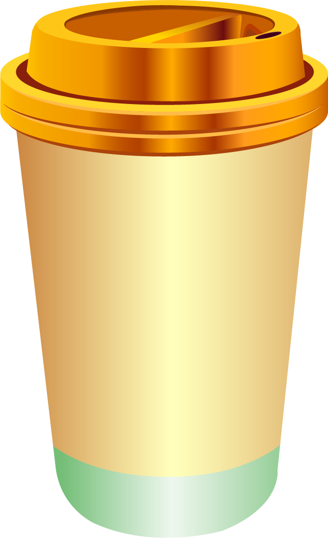 paper cup plastic cup icons shiny colored 