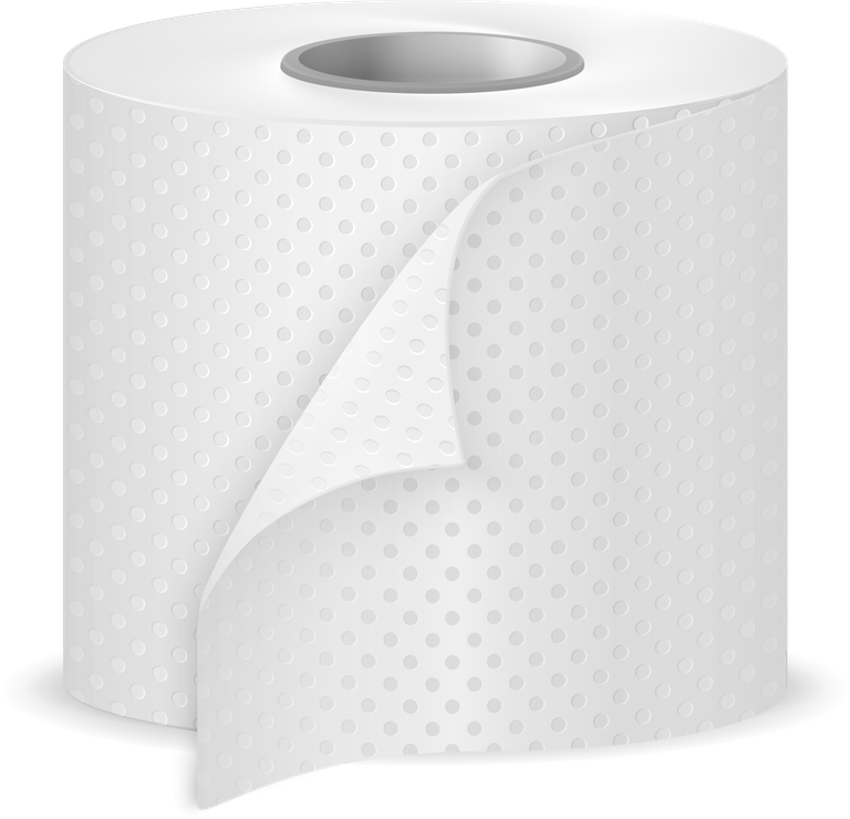 realistic paper towels toilet rolls for cleaning in modern household settings