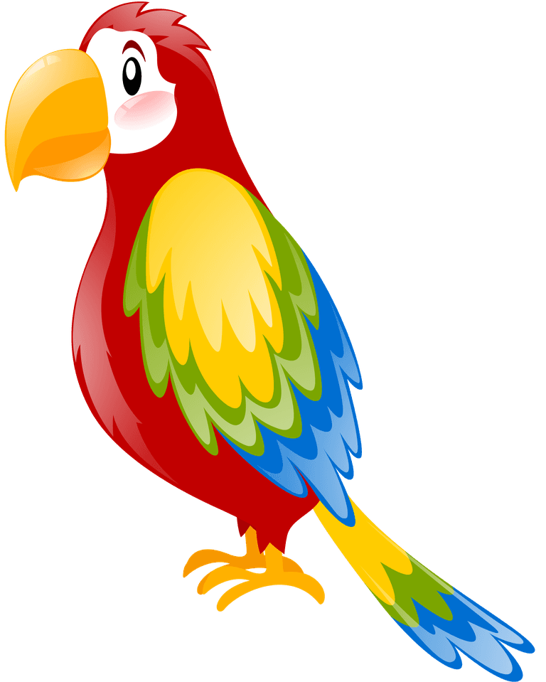 parrot wild animals collection with vibrant colors for educational and creative projects