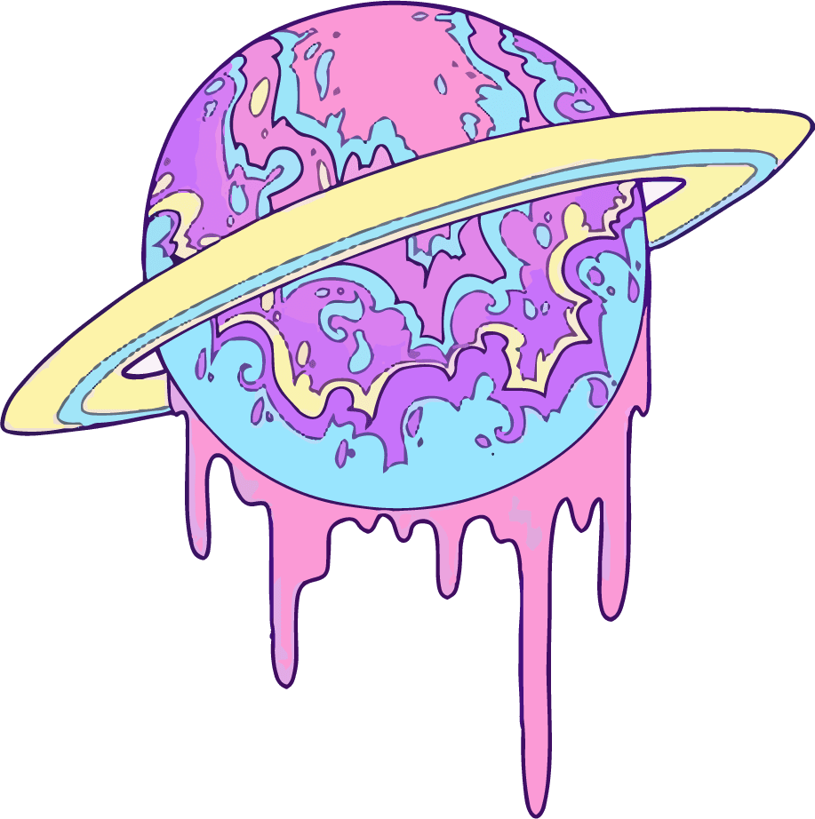 pastel galaxy sticker vector for whimsical decor and playful art projects