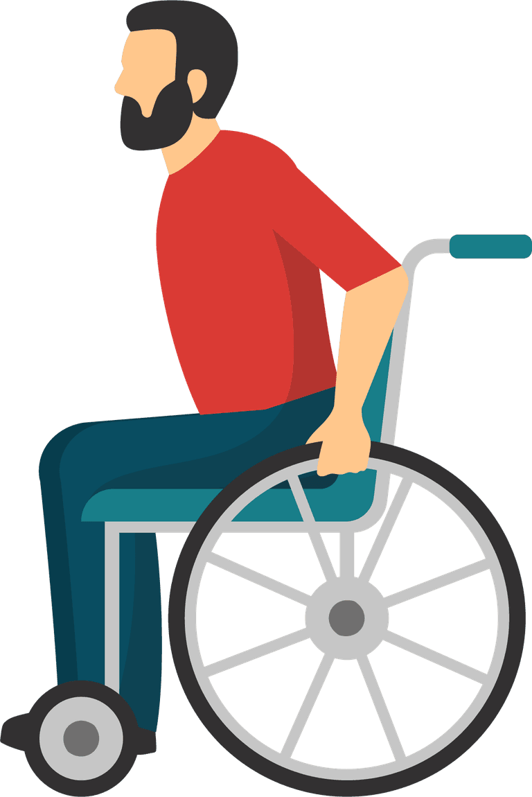 patient disabled people set