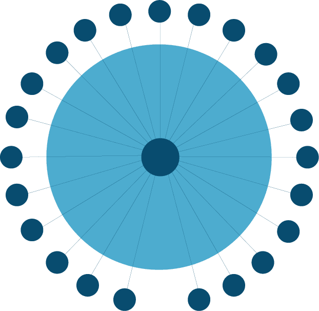 pattern abstract design elements showcasing a radial layout with interconnected nodes for data visualization