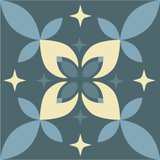 pattern design elements petals sketch flat symmetrical design