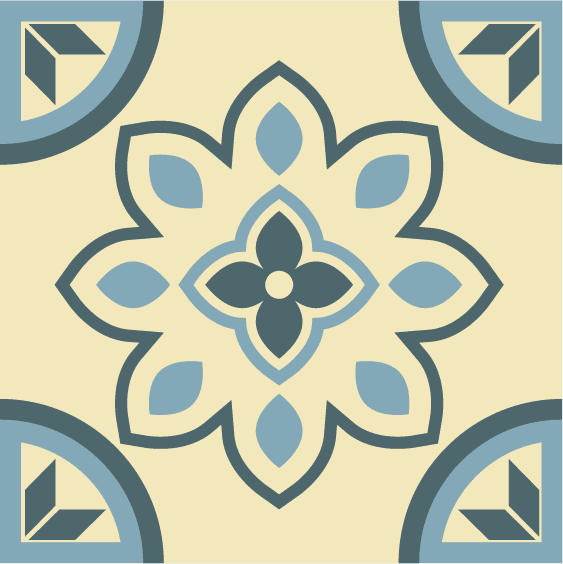 pattern design elements petals sketch flat symmetrical design