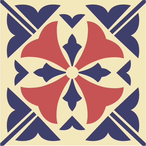 pattern design elements symmetrical petals sketch retro design