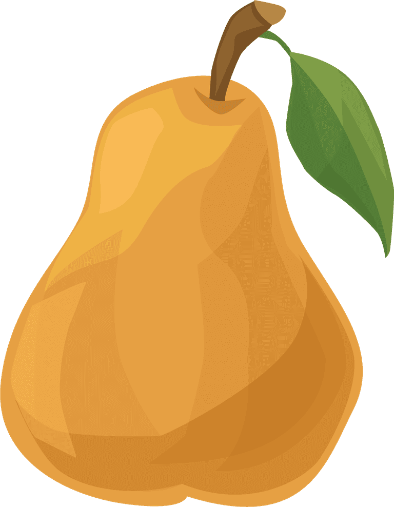 pear fruits icons colored classic handrrawn sketch