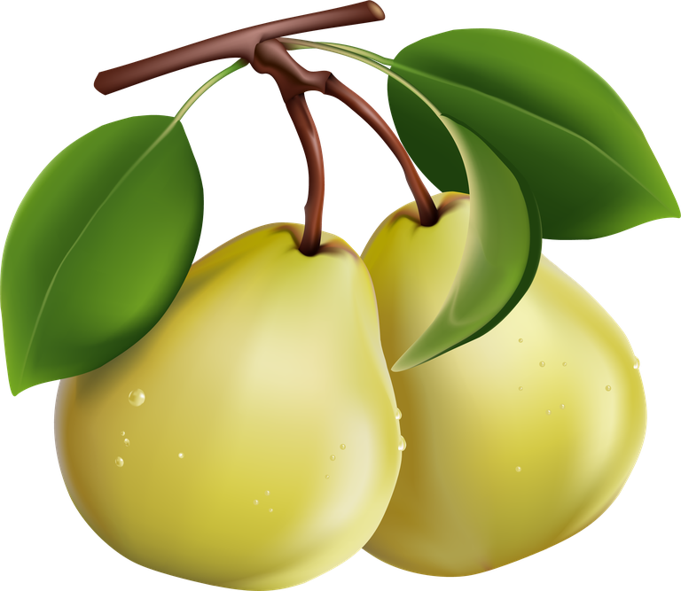 fresh and vibrant pear some fruits vector with lush green leaves for food illustrations