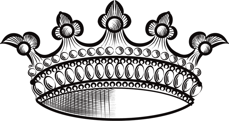 pencil drawing crown hand drawn filigree crowns in vintage style vector