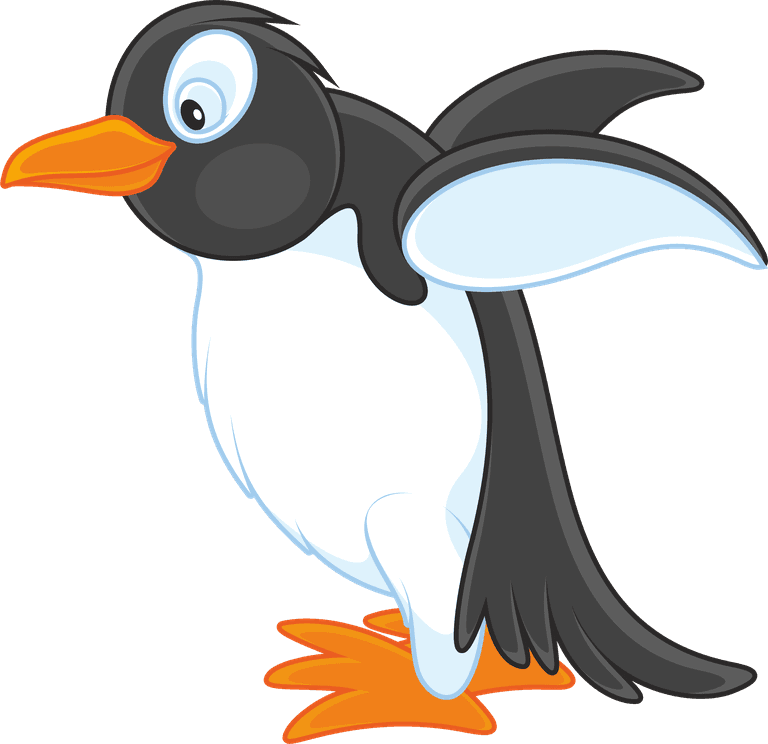 penguin animal english alphabet cartoon vector