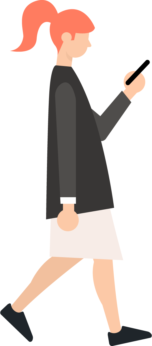 people doing different actions in modern minimalist style for digital platforms